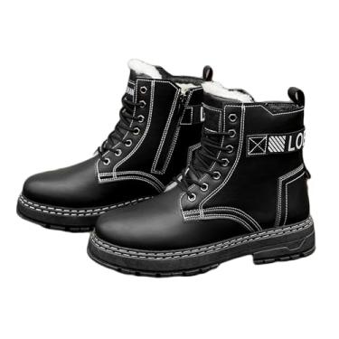 Imagem de Legou Botas de neve masculinas, impermeáveis, forro de fuzz, quente, frio, trabalho, neve, botas de inverno, Preto 2, 9