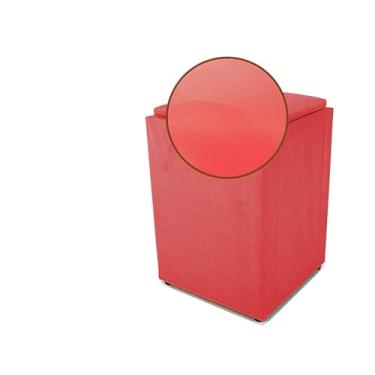Imagem de Puff em Suede com Almofada – Puff Decorativo Confortável e Elegante para Sala, Quarto e(Rose Almofada)