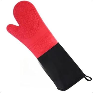 Imagem de Luvas Resistentes ao Calor de Cozinha, Adequadas para Fornos Micro-Ondas, Fornos Convencionais e FogõEs – Um Item Essencial para o Lar.(VERMELHO 1 Uni)
