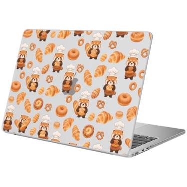 Imagem de BlHMCASE Capa compatível com MacBook Air de 13 polegadas M1 A2337 A2179 A1932 2022 2021 2020 2019 2018, capa rígida protetora de pão de panda vermelho fofo para MacBook Air de 13,3 polegadas