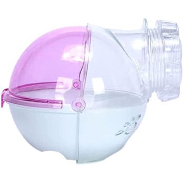 Imagem de WNZQK Banheiro externo atualizado para hamster pequeno vaso sanitário recipiente de banho de areia esconderijo de hamster pode ser conectado aos acessórios de gaiola transparente de villa de hamster