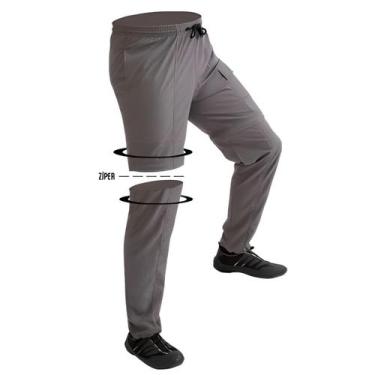 Imagem de Calça Esportiva Vira Bermuda Mar Negro Masculina Combat UV50 Chumbo Tr