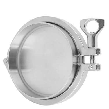 Imagem de Generic Conjunto de Tampa de Extremidade de Aço Inoxidável Sanitário 4" Braçadeira de Virola de Solda para Cerveja, Farmácia, Laticínios, Alimentos