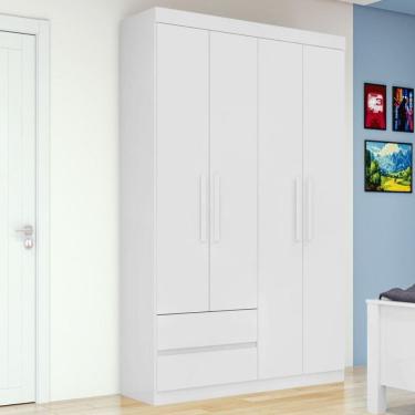 Imagem de Guarda Roupa Solteiro 4 Portas 2 Gavetas Zeus Lopas