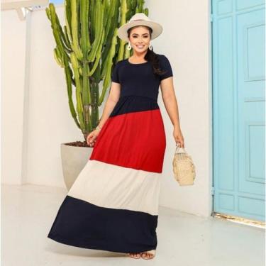 Imagem de Vestido Longo 3 Cores 3 Marias Moda Evangélica Feminina, Vermelho, Uni