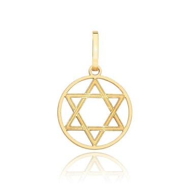Imagem de Pingente Estrela De Davi Em Ouro 18k Judaísmo - S.Demór Joias, G - 15x