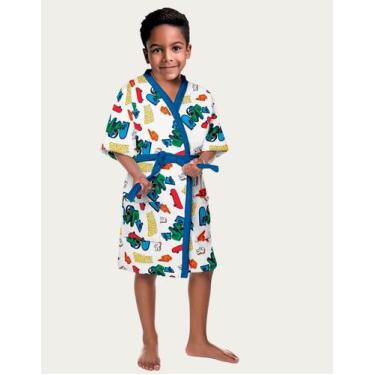 Imagem de Roupão Infantil Menino Algodão Banho Piscina 08 A 12 Anos Kids - Leppe