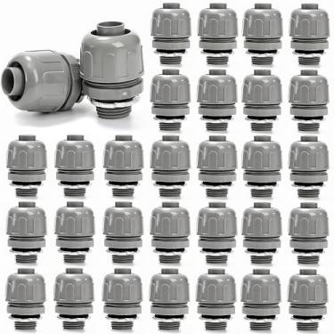 Imagem de Noamus 30 peças 1/2 polegada conector apertado líquido, conectores de conduíte elétrico de PVC, 180 graus NPT reto não metálico encaixe para casa, cozinha, banheiro, tubos ao ar livre, ferramentas,