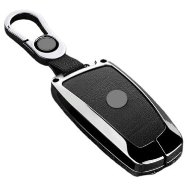Imagem de Couro Compatível com bmw 1 3 5 7 séries x1 x3 x4 x5 f10 f15 f16 f20 f30 f18 f25 m3 m4 e34 caso chave do carro capa protetor escudo(B-black keychain)