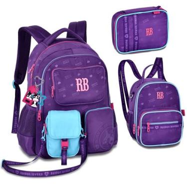 Imagem de Kit Rebecca Bonbon Urban Mix Mochila Costa Estojo E Lancheira Nova Col