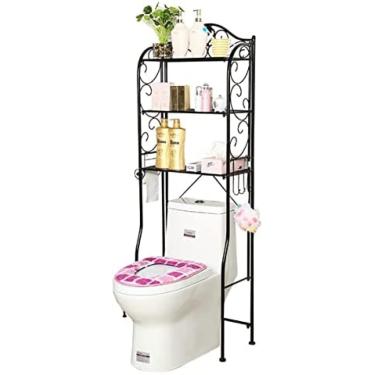 Imagem de Economizador De Espaço De Banheiro Sobre O Vaso Sanitário, Organizador De Banheiro De 3 Camadas, Prateleira De Armação De Metal Para Lavanderia De Banheiro Doméstico, Armário De Armazenamento De B