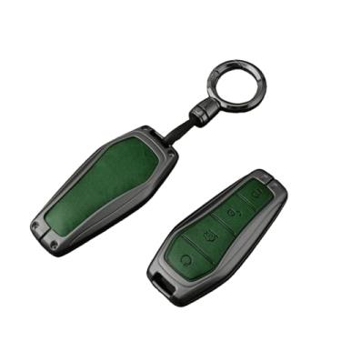 Imagem de Capa de proteção para chave de carro em liga metálica compatível com BYD Atto 3 Song Plus Seal U Dm I Han EV Tang DM Qin Pro Dolphin Acessórios para automóveis(Green buckle)