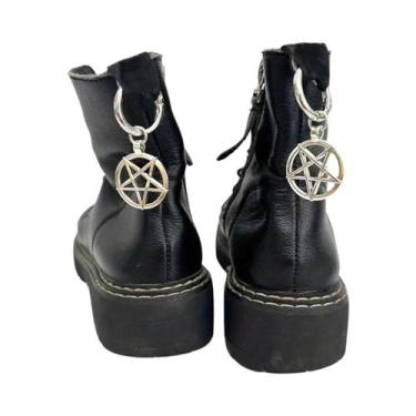 Imagem de Fivelas De Sapato Em Forma De Estrela Pentagrama, Coração E Cruz Para 