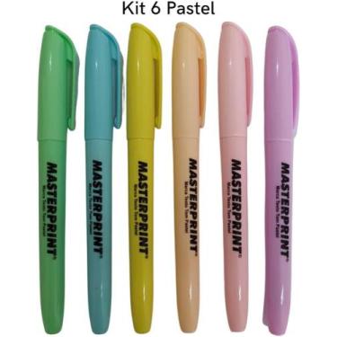 Imagem de 6 Marca Texto Neon + 6 Marca Texto Pastel Masterprint Mp 612