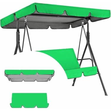 Imagem de Capa de substituição para toldo e almofada de balanço, capa impermeável para balanço de 2 e 3 lugares, assento de substituição para balanço de varanda