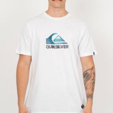 Imagem de Camiseta Quiksilver Soft Hologram SM26 Masculina Branco, GG, Branco
