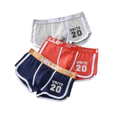 Imagem de Shorts Boxer De Algodão Masculinos Pacote Com 1/3/4 Peças Lingerie Sex