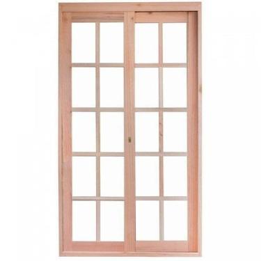 Imagem de Porta de Madeira Balção de Correr 213x140cm com Batente 9,4cm Ewk 490 