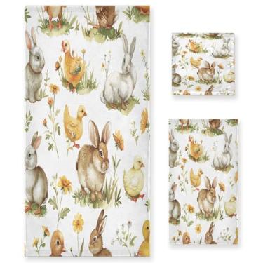 Imagem de xigua Conjunto de toalhas de banheiro de animais de fazenda absorvente macio toalha de banho de 3 peças toalha de mão toalhas decorativas para banheiro, academia, hotel, praia, piscina