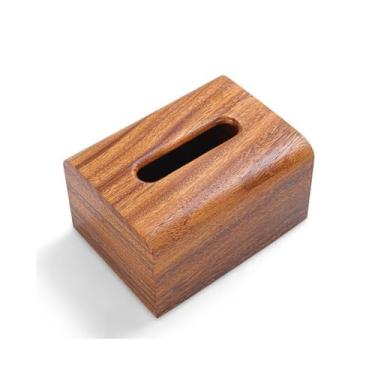 Imagem de KHUTRW3D Caixa de lenços moderna multifuncional retangular dispensador de lenços de papel caixa de lenços de madeira dispensador de guardanapos para mesa de escritório casa carro (grande)