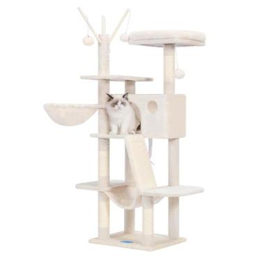 Imagem de Árbol para Gatos Hey-hermano MPJ019-SM 135 cm Beige para Gatos de Inte