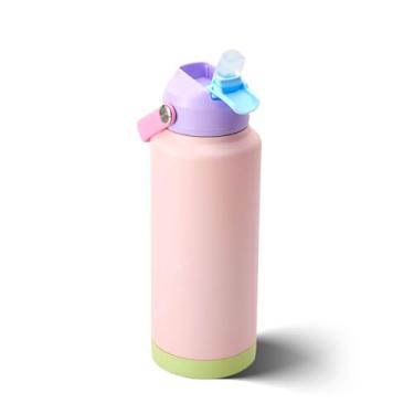 Imagem de Waitohi Garrafa de água moderna com isolamento térmico de 946 ml com alça, tampa flip-top, aço inoxidável, caneca de copo à prova de vazamento de parede dupla à prova de BPA, serve para suporte de