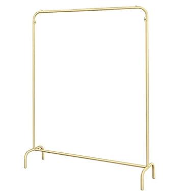 Imagem de Cabides resistentes, prateleiras de exibição de roupas de ferro forjado, prateleiras de exibição de loja de roupas infantis de casamento, prateleiras de secagem removíveis, dourado (150 × 40 × 160 cm)