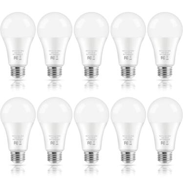 Imagem de Lâmpadas de LED, lâmpadas LED A19 equivalentes a 100 watts, 13W 4000K branco neutro 1500 lúmens não reguláveis brilhantes E26 Edison lâmpadas médias para casa, quarto, cozinha, sala de estar