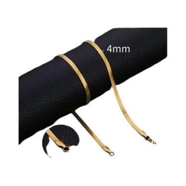 Imagem de Colar de Cobra Banhado a Ouro - Aço Inoxidável, à Prova d'Água e Fashi