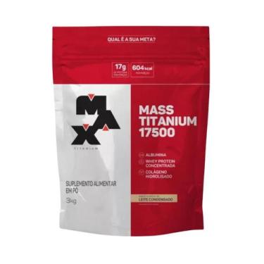 Imagem de Mass Titanium 17500 Refil 3kg Max Titanium, Leite condensado