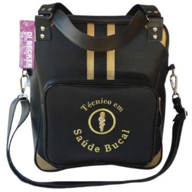 Imagem de Bolsa Feminina Preta Personalizada Técnico Saúde Bucal - Di Becker Bol