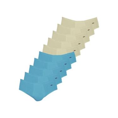 Imagem de Kit com 10 Cuecas Slip Zorba com Abertura 172 Colorido, Azul, GG