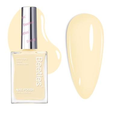 Imagem de Esmalte Beetles Butter Yellow - Esmalte de unhas de secagem rápida, amarelo, cor macia, efeito de arte de unhas de longa duração para salão de beleza - 15 ml