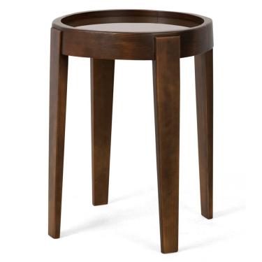 Imagem de Mesa Lateral Decorativa Para Sala de Estar Peaky 49x65 Canela - Gran Belo