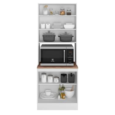 Imagem de Paneleiro Duplo Cristaleira Unna 4 Portas E 1 Forno Branco - Poliman Móveis Branco