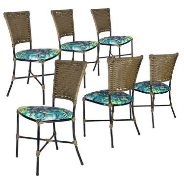 Imagem de Jogo De Cozinha Cadeiras Gramado Pequi Ratan