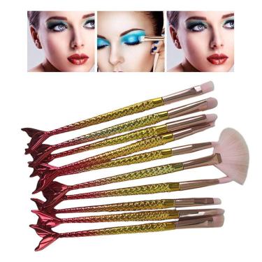 Imagem de Pincel Sereia 10 Peças Delineador Maquiagem