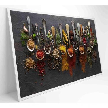 Imagem de Quadro Tempero E Especiarias Medidas 90x60 Cm Impressão Vidro Acrílico