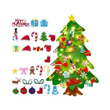 Imagem de Árvore De Natal DIY Em Feltro Com Luzes Para Decoração De Casa, Orname