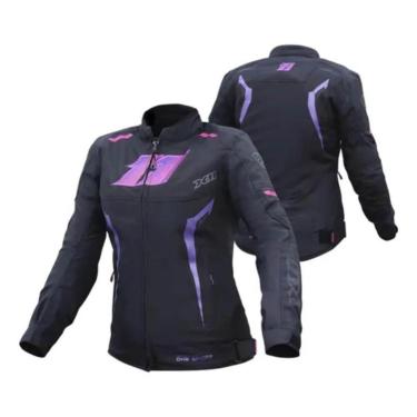 Imagem de Jaqueta X11 One Sport Sporadic Feminina Preto Rosa e Roxo-Feminino