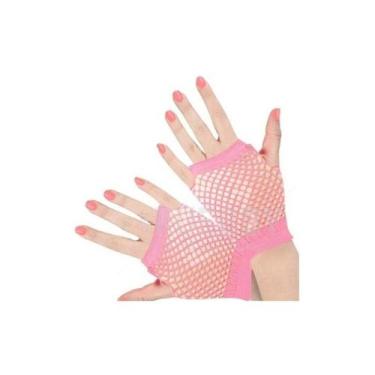 Imagem de Luva Arrastão Curta Feminina - Estilo Rock - Genérico, Rosa neon