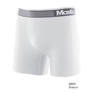 Imagem de Cueca Boxer Sem Costura Mash 710.01 Microfibra, M, Branco