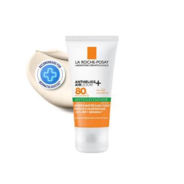 Imagem de La Roche-Posay Anthelios Airlicium, Protetor Solar Facial Antioleosidade FPS80 com Controle de Oleosidade, Efeito Matte, Cobertura Uniforme e Toque Seco Sem Cor 40g