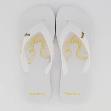 Imagem de Chinelo Reserva Waves Branco e Dourado-Masculino