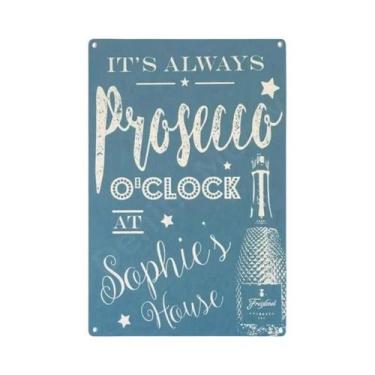 Imagem de Placa De Metal Vintage Prosecco: Decoração Para Pub E Bar, Arte De Par