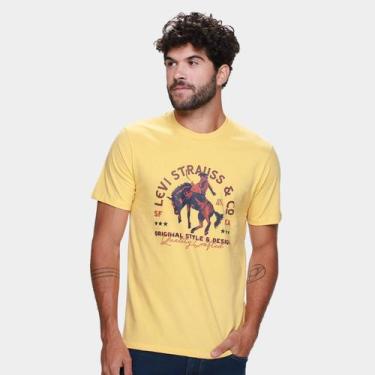 Imagem de Camiseta Levis Graphic set-in Neck Masculina, Amarelo, P