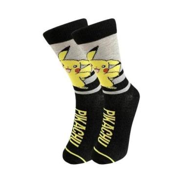 Imagem de Meias Longas Infantis Fofas E Modernas Da Série Anime Pokémon Pikachu 