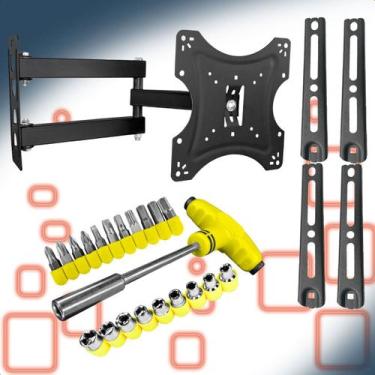 Imagem de Suporte Articulado TV Monitor 14 a 55 Polegadas Jogo De Chave T Com 24