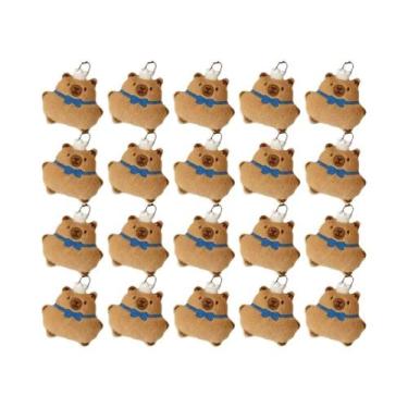 Imagem de Pingente De Pelúcia Kawaii Capivara: Charmoso Boneco Temático De Comid