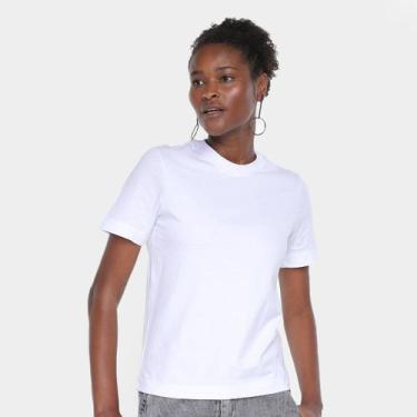 Imagem de Camiseta Hering Básica Feminina, Branco, M